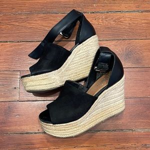 Black Platform Wedges